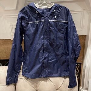 N: Vineyard Vines Men's Beacon Full Zip Rain Coat Jacket Nautical Navy